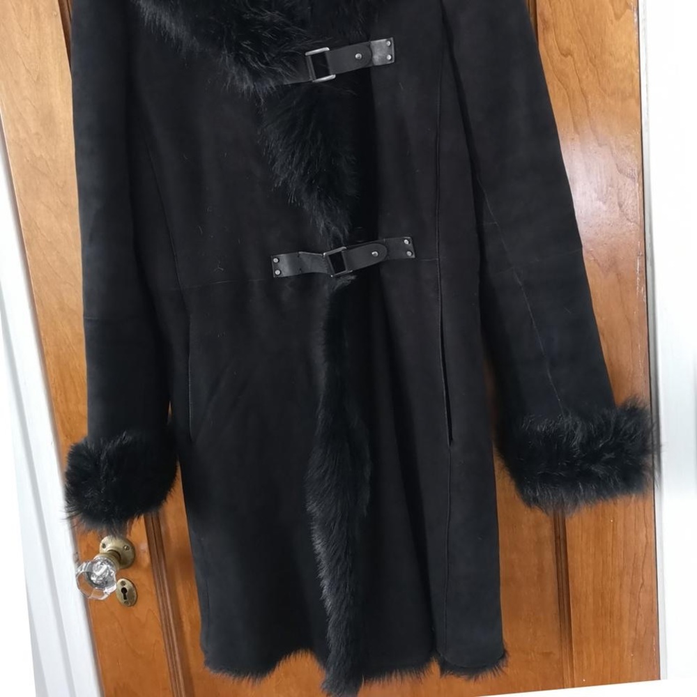 Andrew Mark x Richard Chai designer collaboration Spanish Toscana shearling coat - Picture 5 of 14